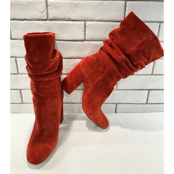 Splendid SHOES Phyllis Scrunchy Boots SPICE SUEDE PULL ON‎ Size 10 - Picture 1 of 14